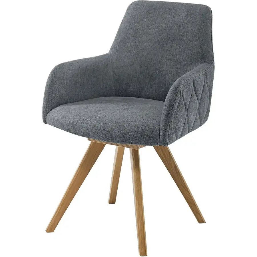 Woodford Esszimmerstuhl Damask, grau