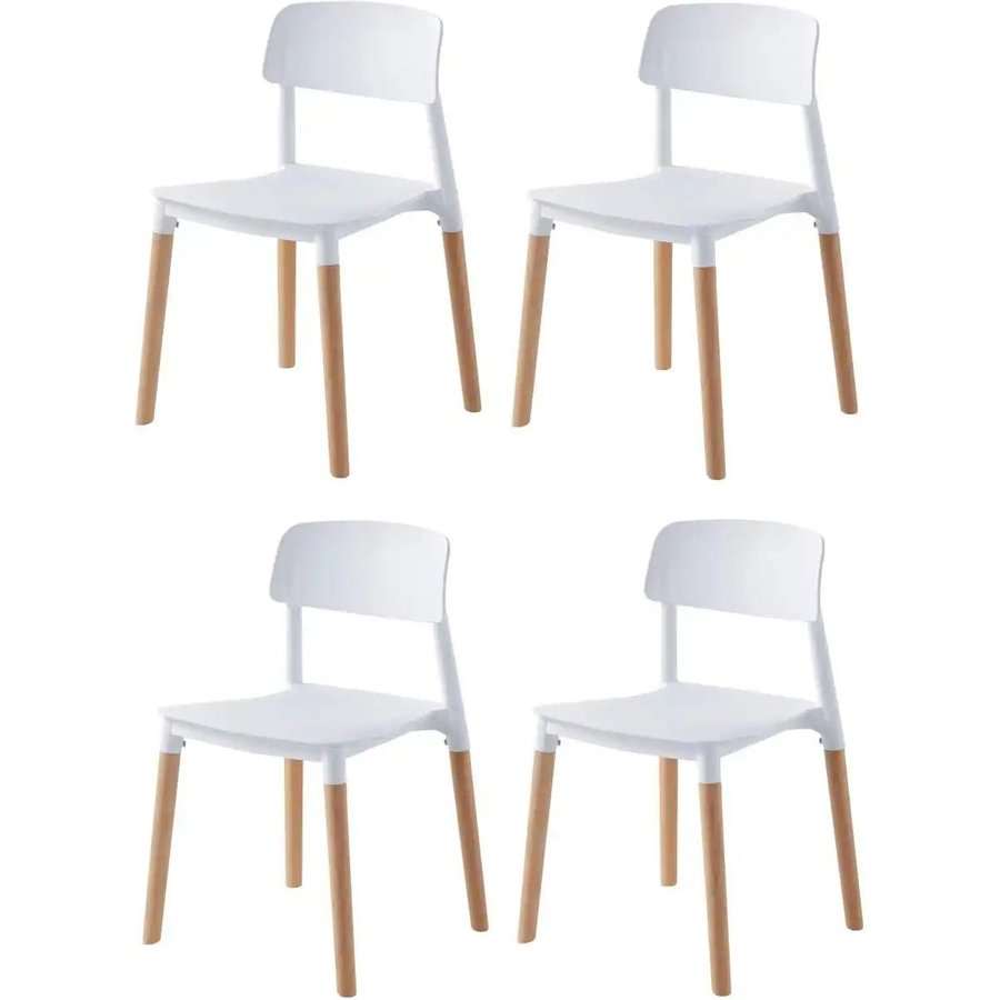 Stuhl 4er-Set, weiß