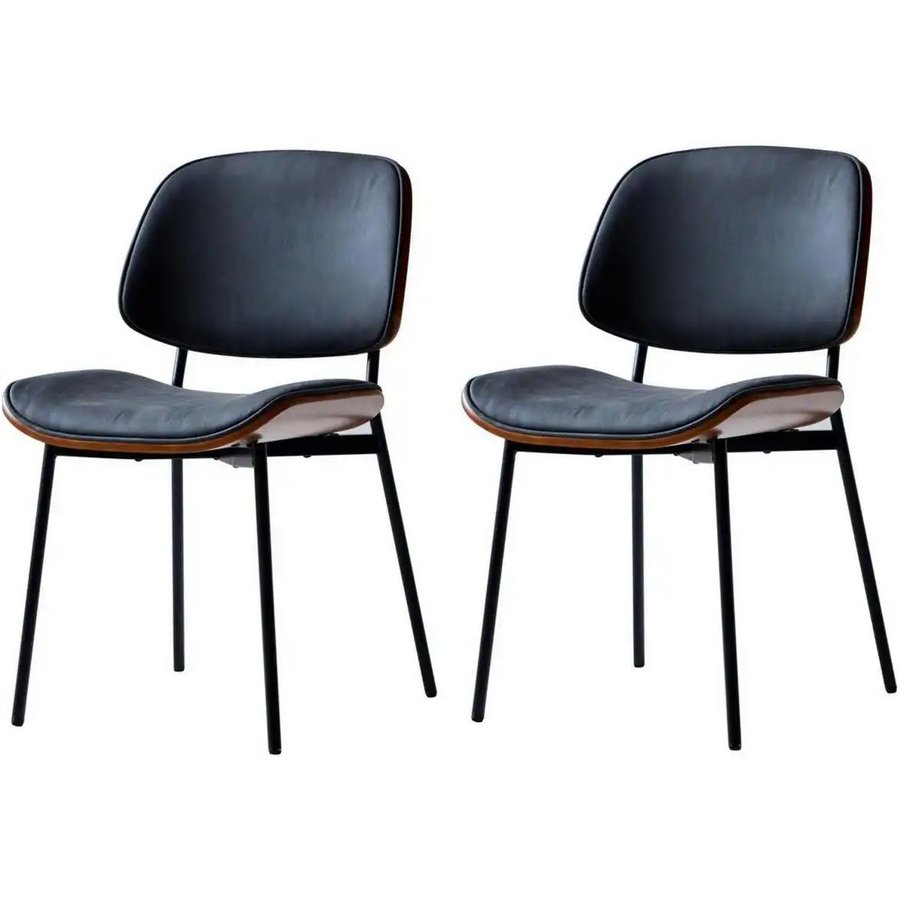 Stuhl 2er-Set, schwarz