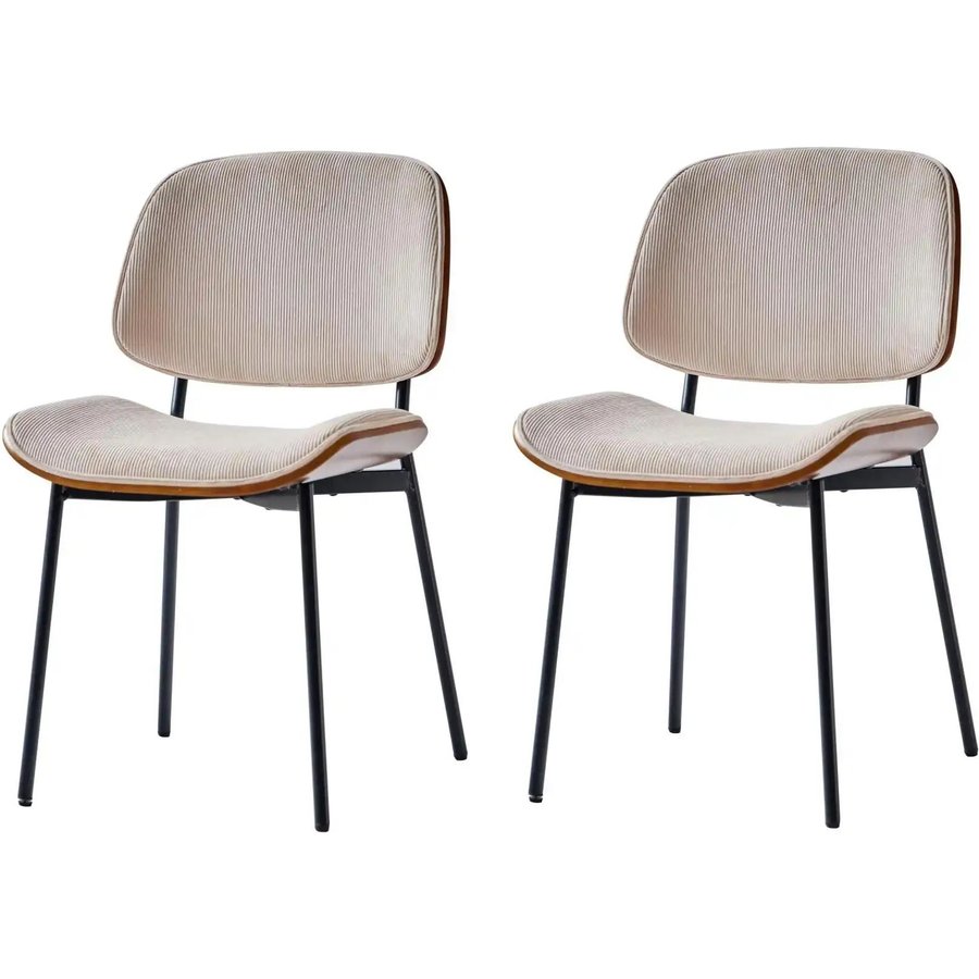 Stuhl 2er-Set, beige