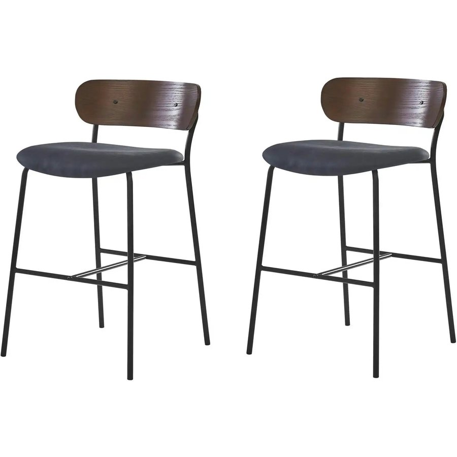 Barhocker 2er-Set, schwarz