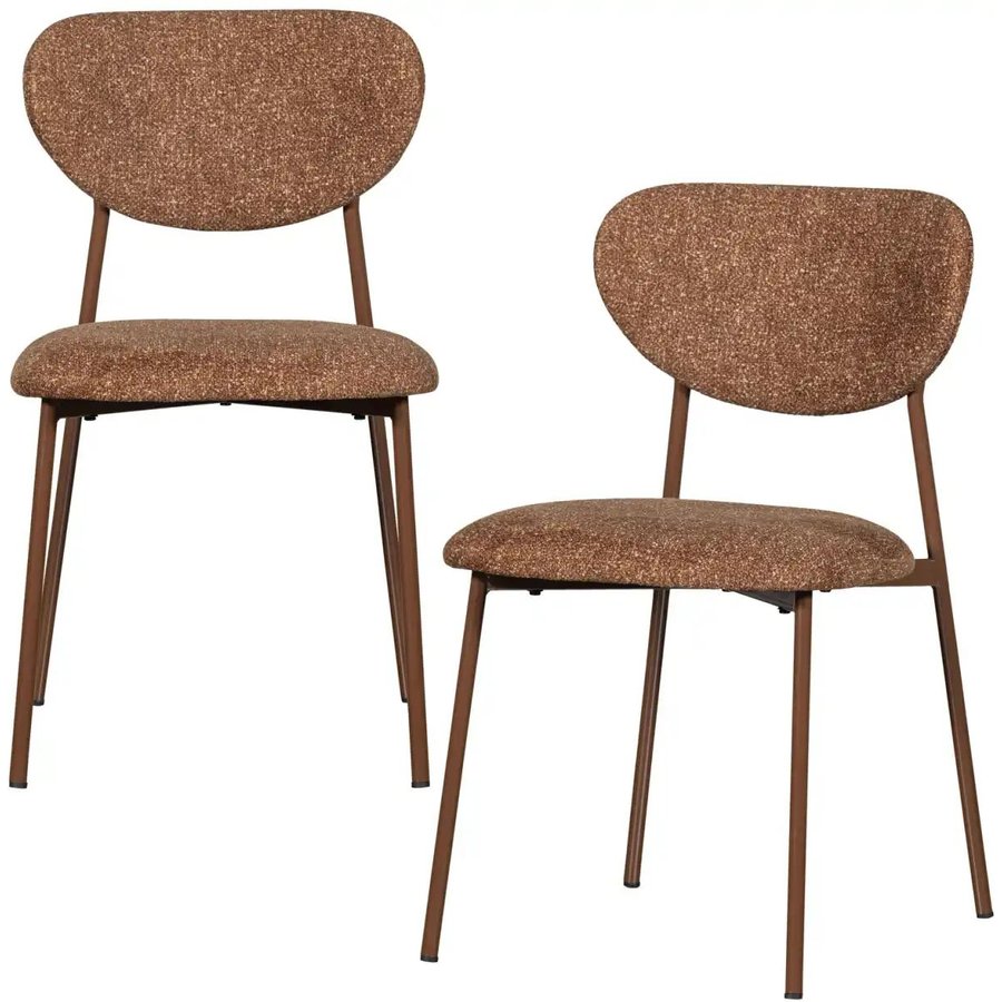 WOOOD Esszimmerstuhl 2er-Set Valor, braun
