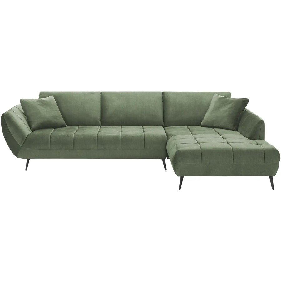 bobb Ecksofa mit Sitztiefenverstellung Carly, grün