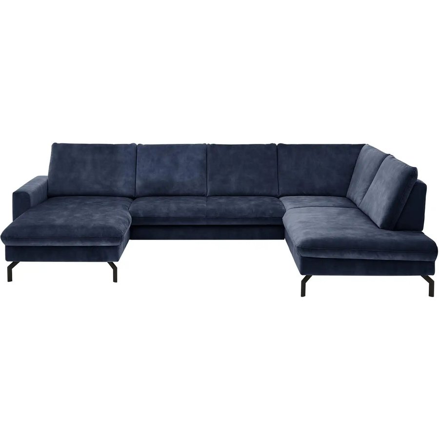 meinSofa Wohnlandschaft aus Mikrofaser Grace, blau