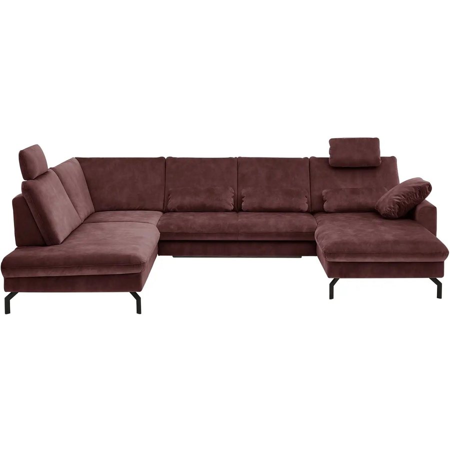 meinSofa Wohnlandschaft aus Mikrofaser Grace, rot
