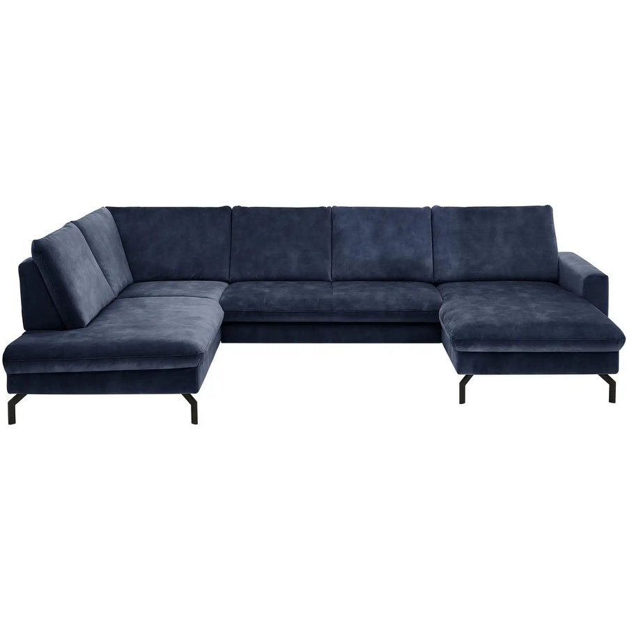 meinSofa Wohnlandschaft aus Mikrofaser Grace, blau