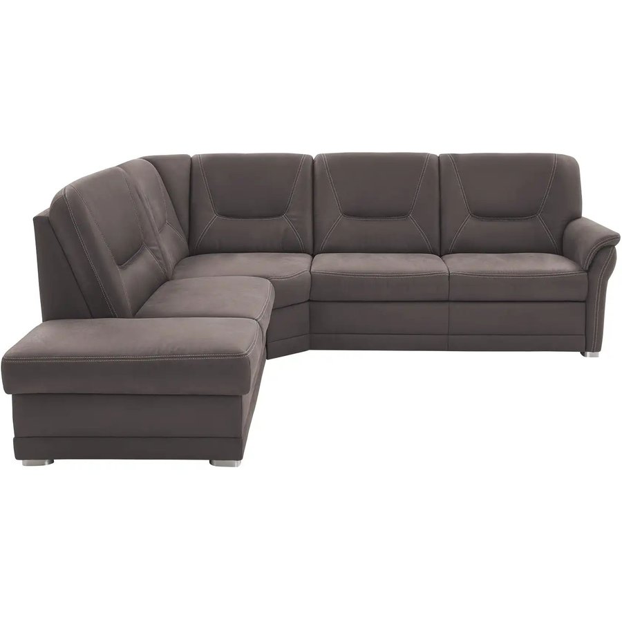 meinSofa Ecksofa aus Mikrofaser Edda, braun