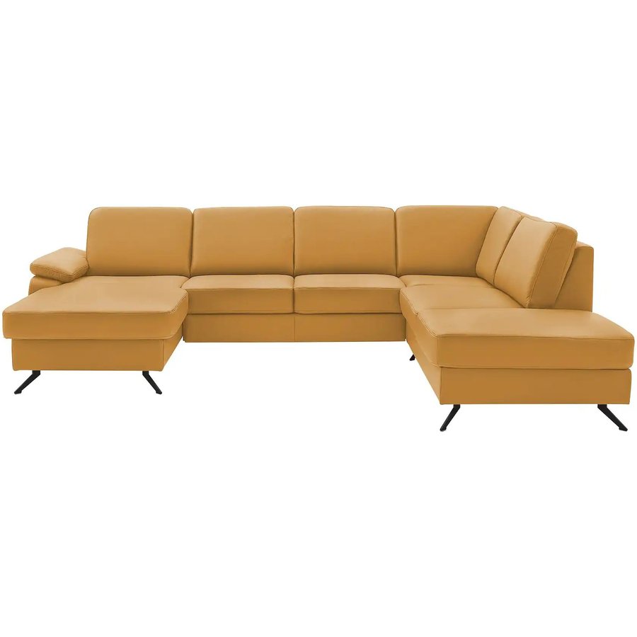 meinSofa Wohnlandschaft mit Sitz- und Rückenbezug aus Leder Kathi, gelb Polstermöbel > Sofas > Schlafsofas - Höffner