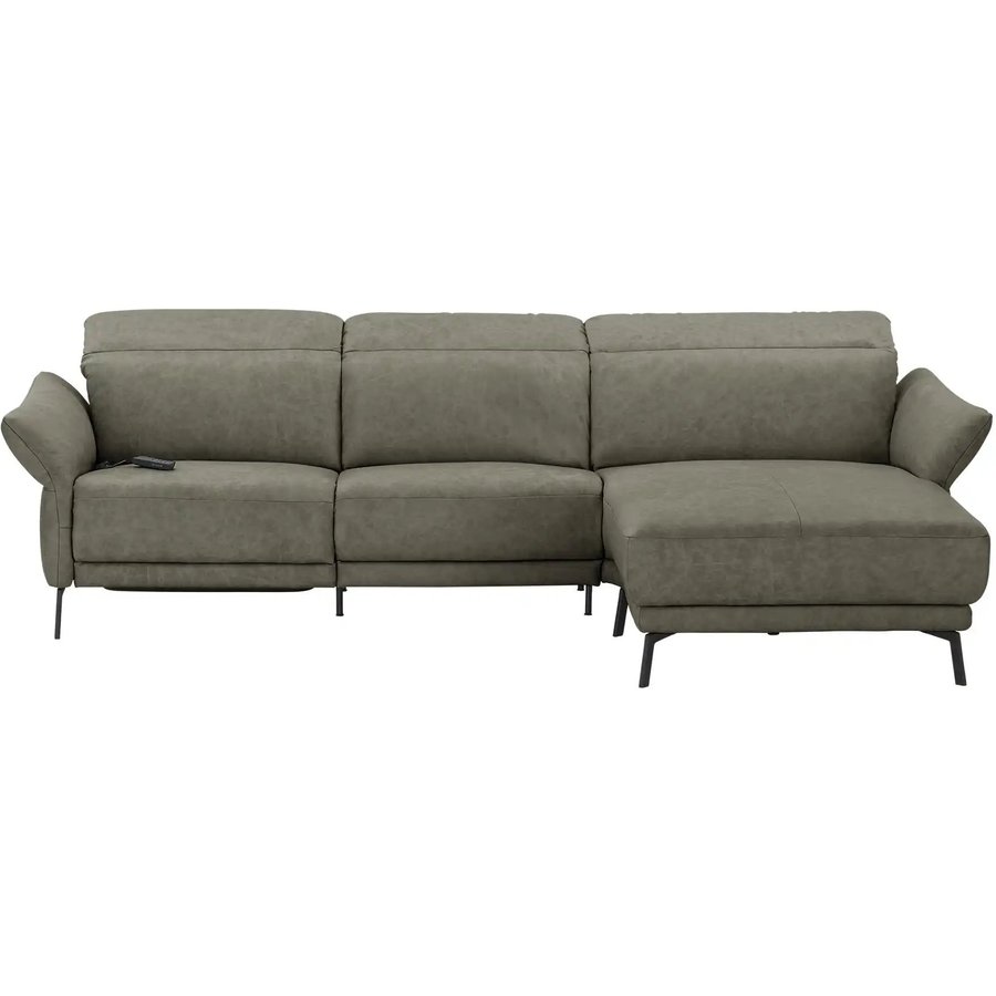 Wohnwert Ecksofa Leder Bellana, grün