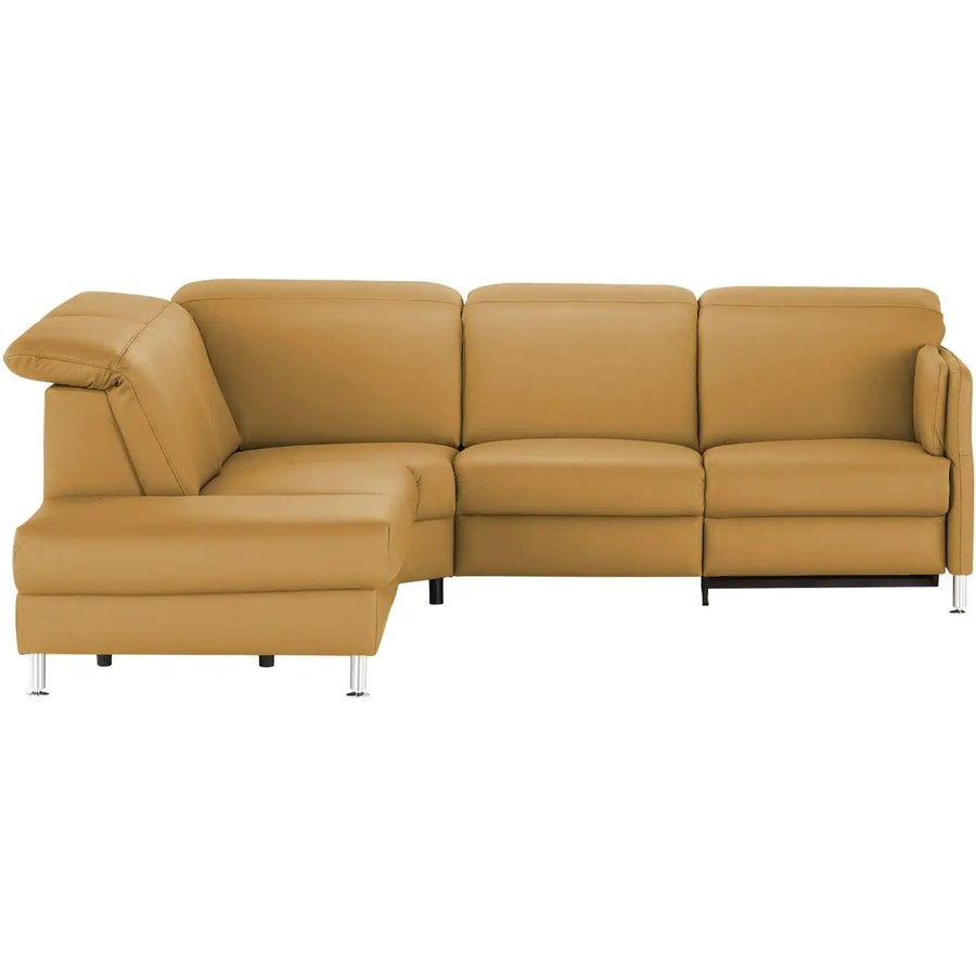 meinSofa Leder-Ecksofa Leon, gelb