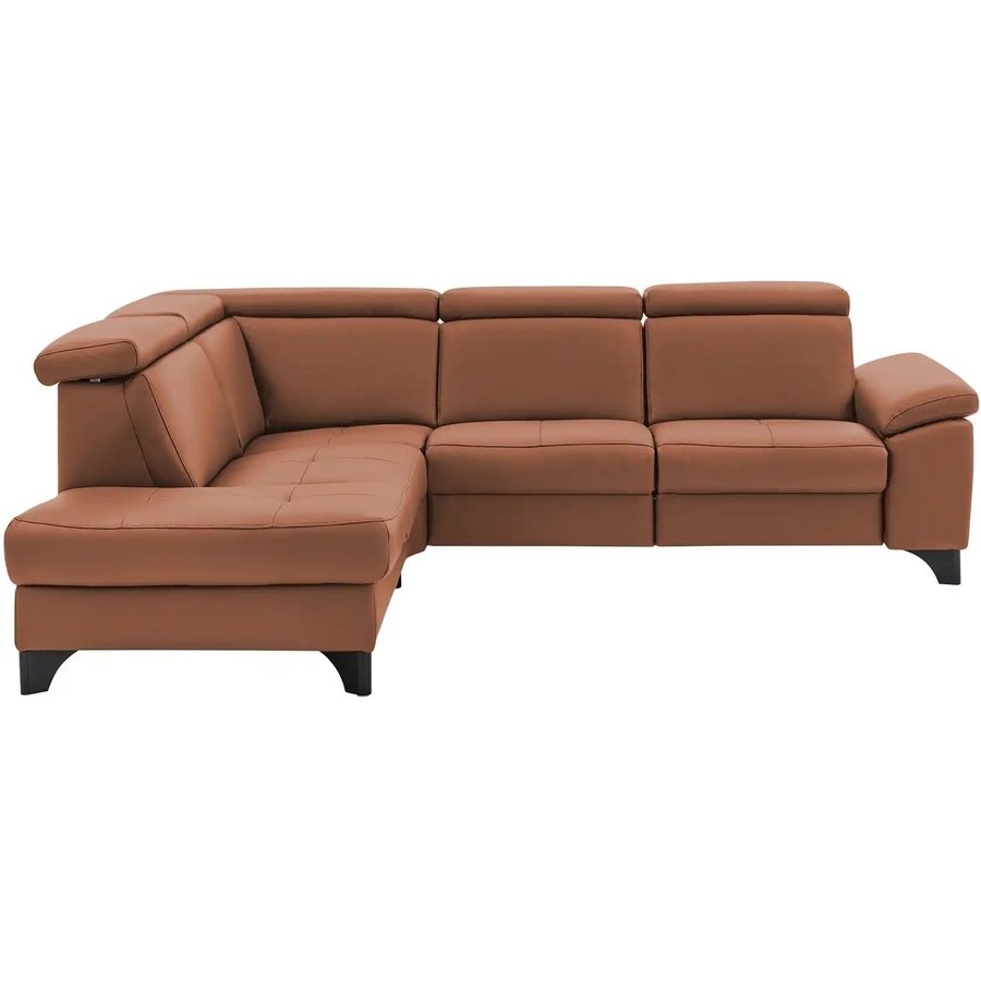 meinSofa Ecksofa Echtleder Linda, braun