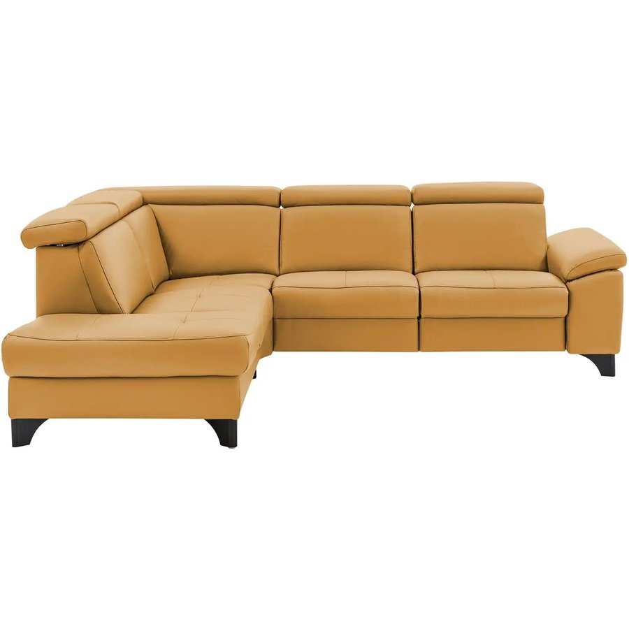 meinSofa Ecksofa Echtleder Linda, gelb