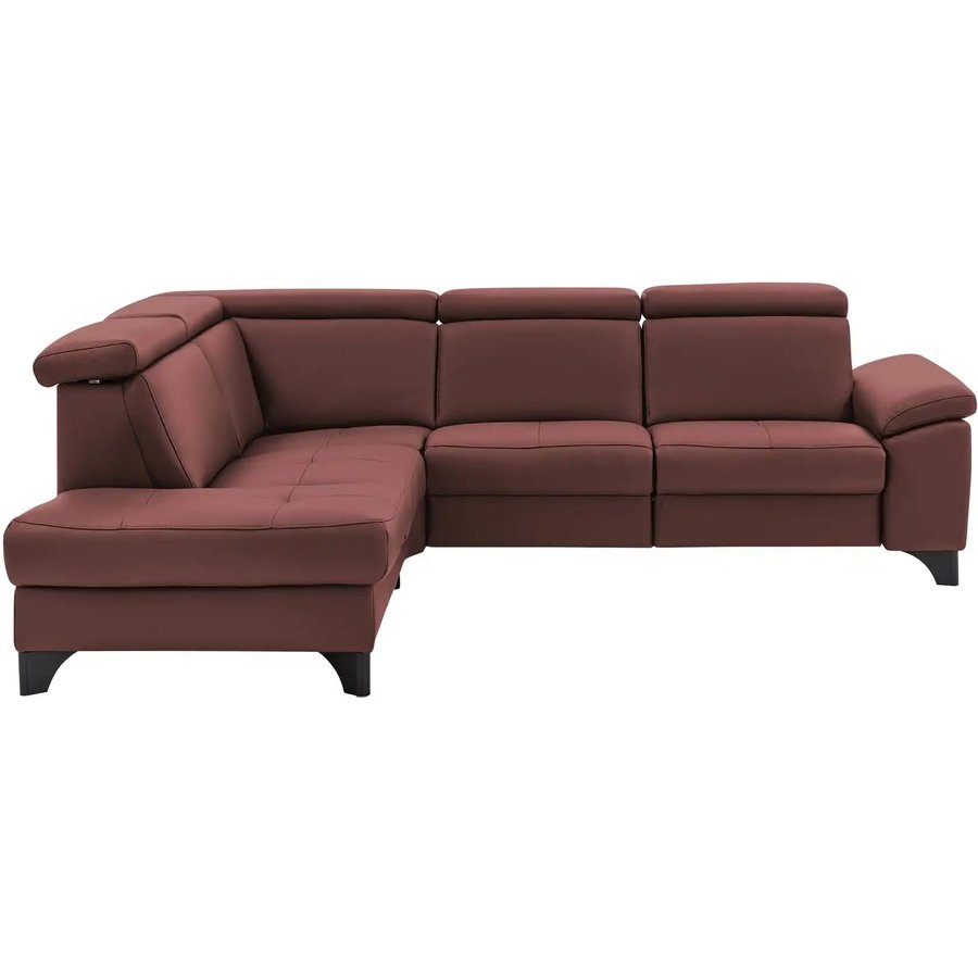 meinSofa Ecksofa Echtleder Linda, lila/violett