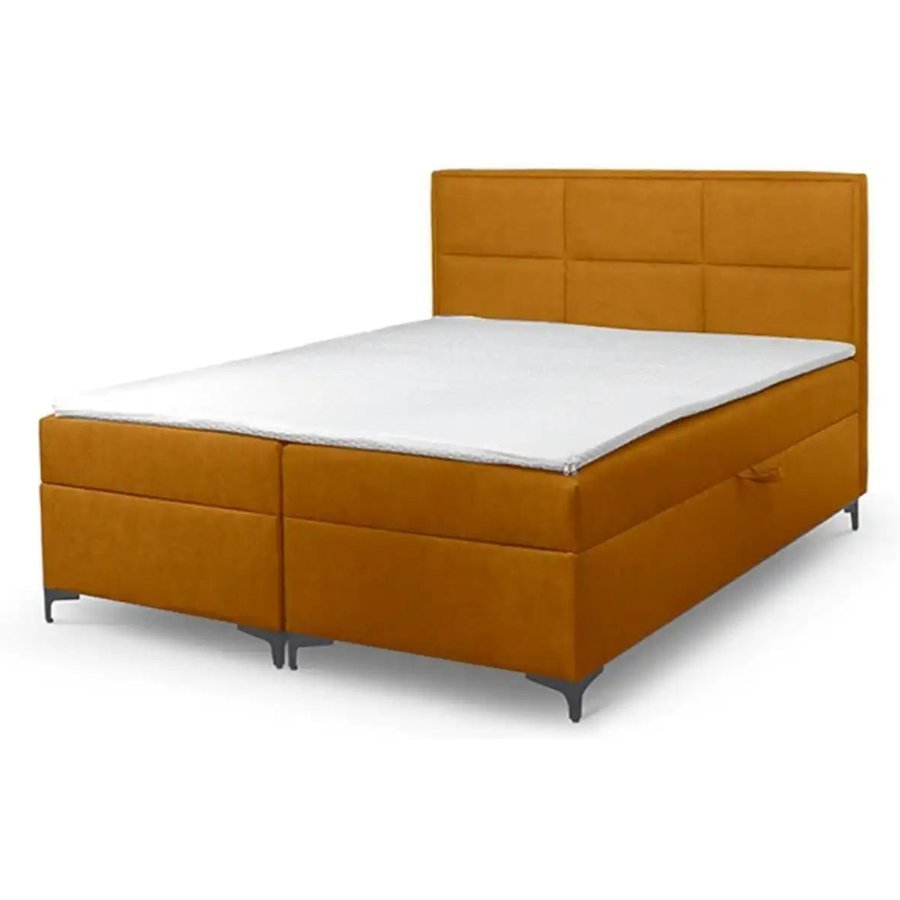 Boxbett mit Bettkasten Vaduz, gelb