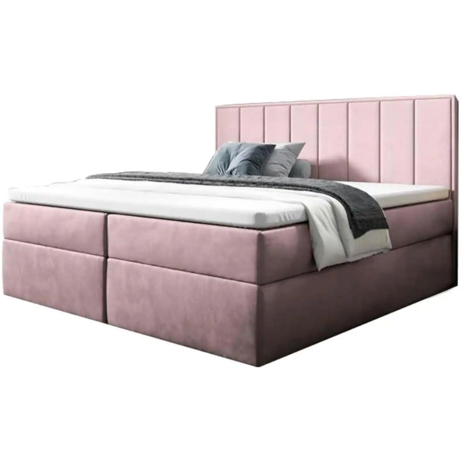 Boxbett mit Bettkasten Havana, rosa/pink