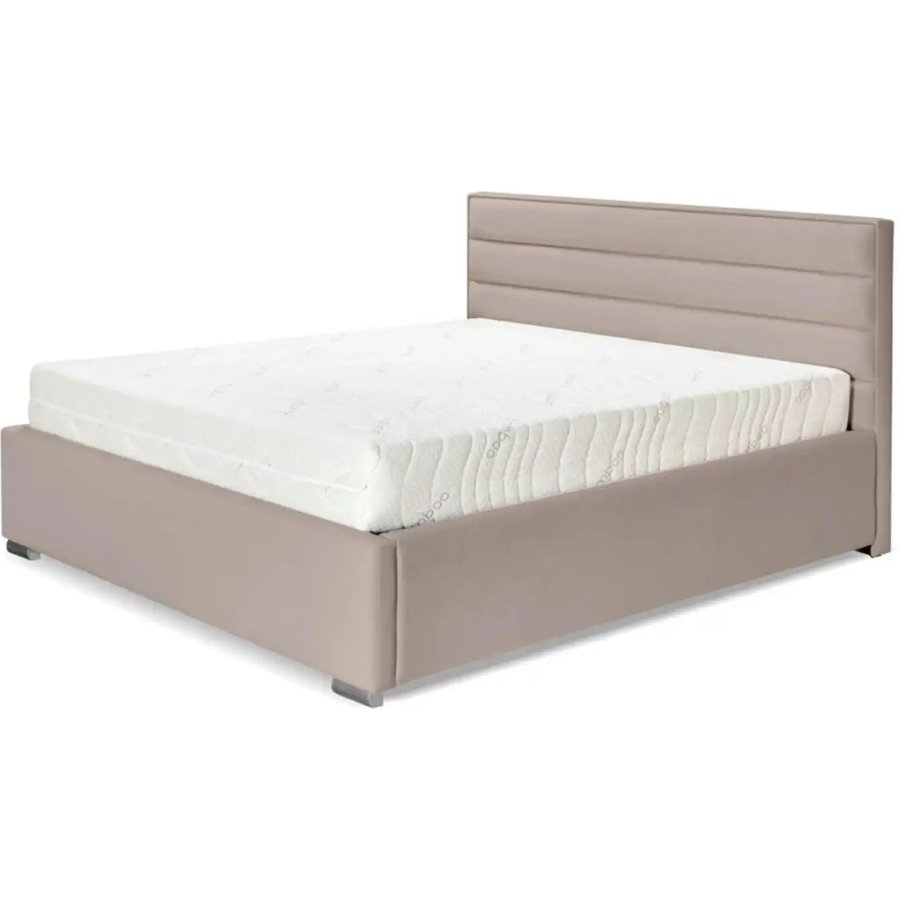 Polsterbett mit Bettkasten Cezar, beige