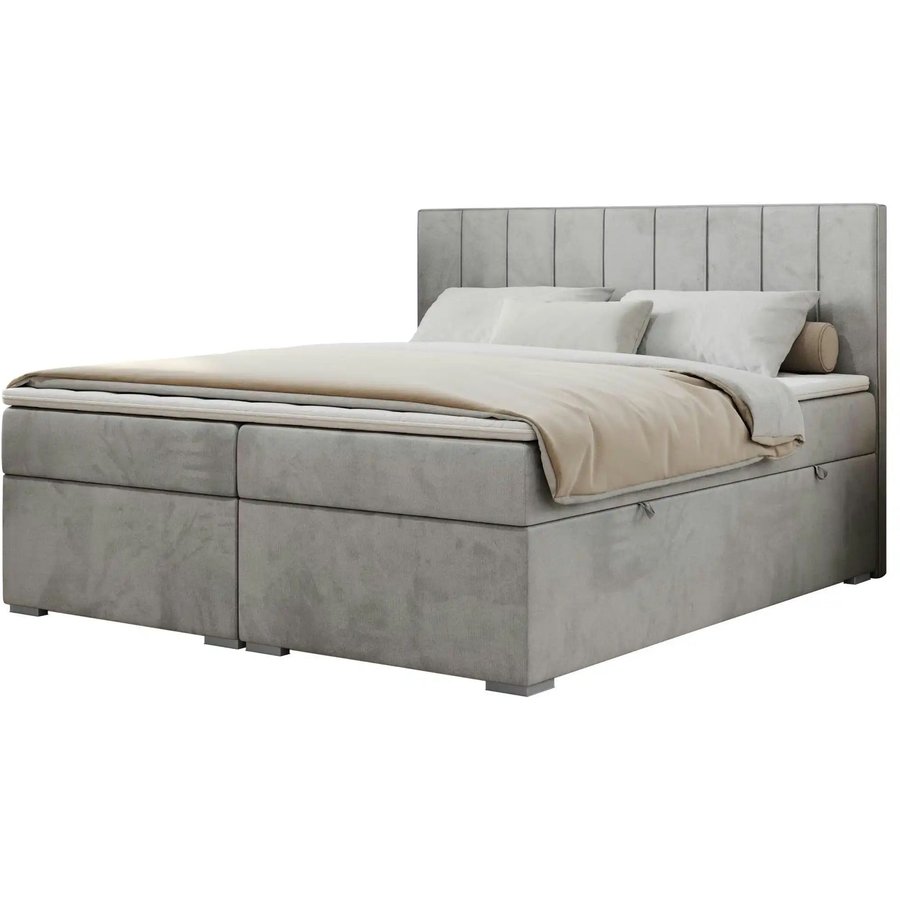 Boxbett mit Bettkasten Ally, silber
