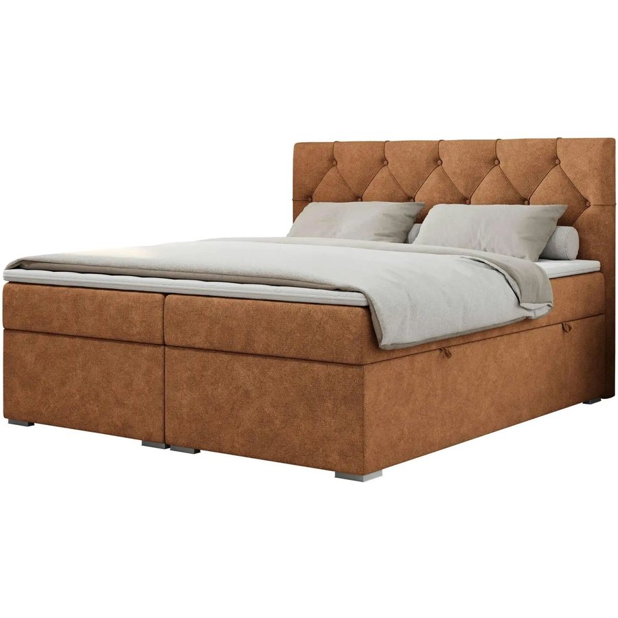 Boxbett mit Bettkasten Alda, orange