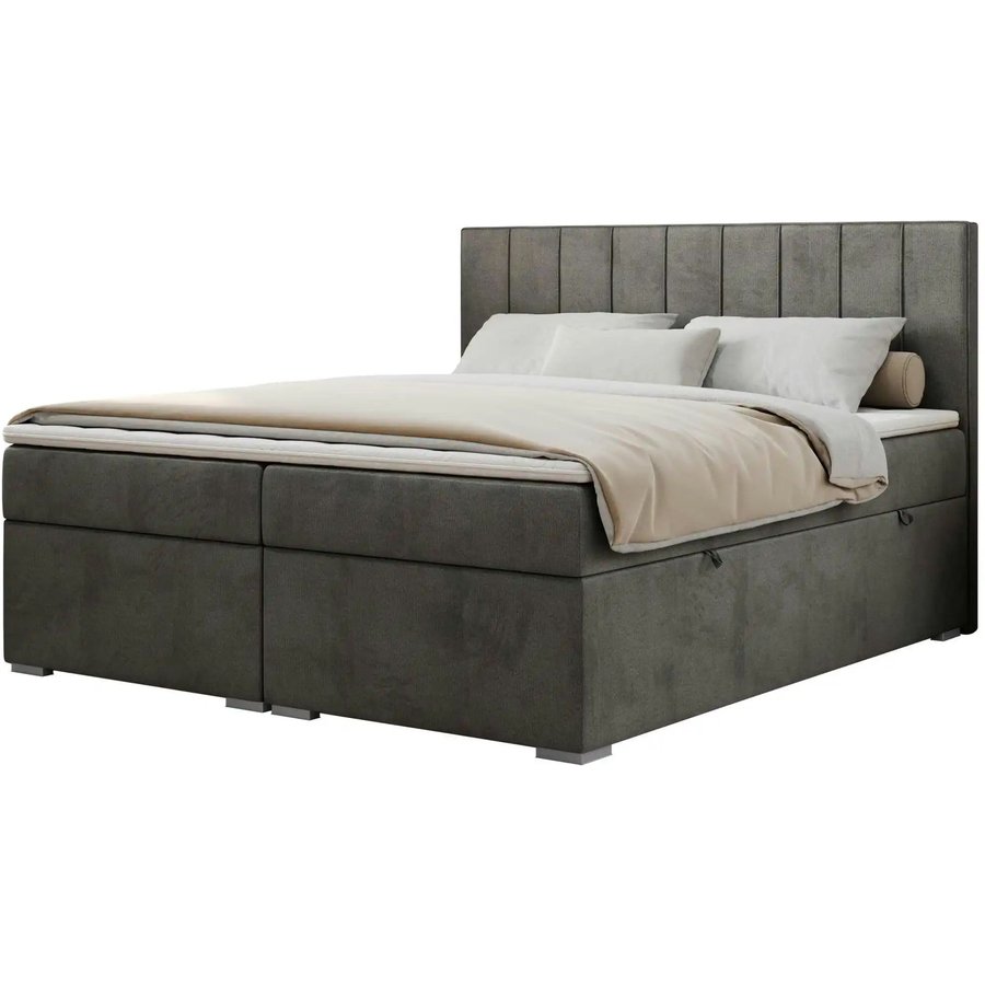 Boxbett mit Bettkasten Ally, grau
