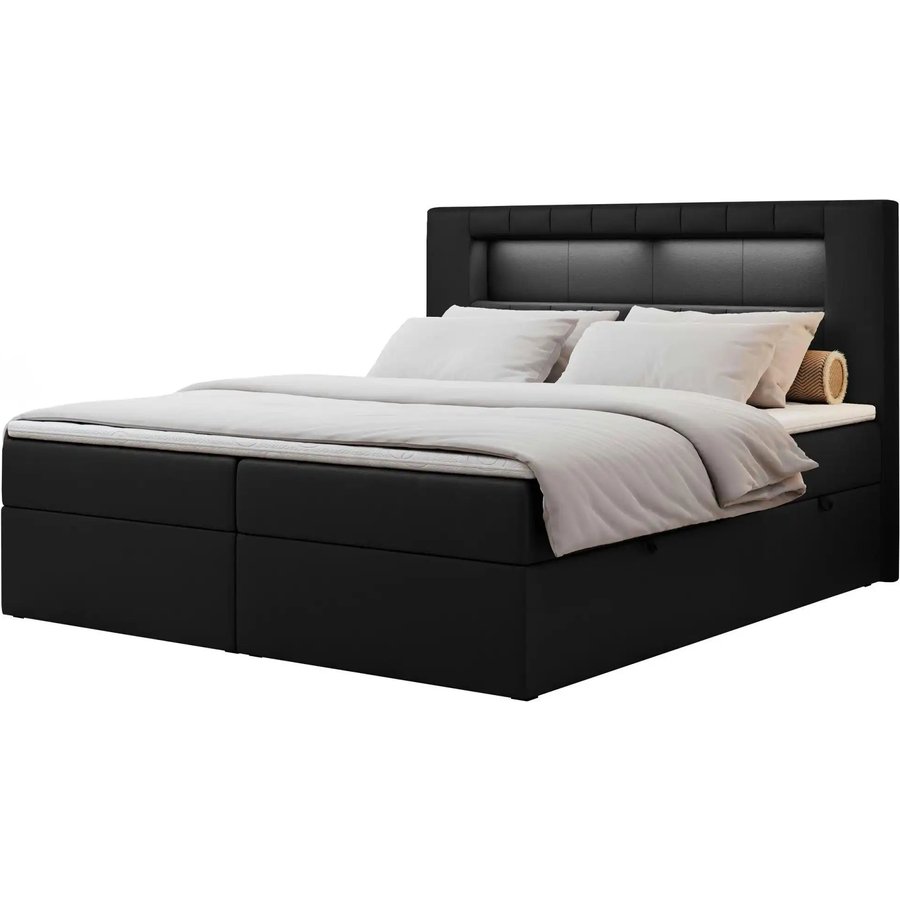 Boxbett mit Bettkasten Gold 5, schwarz