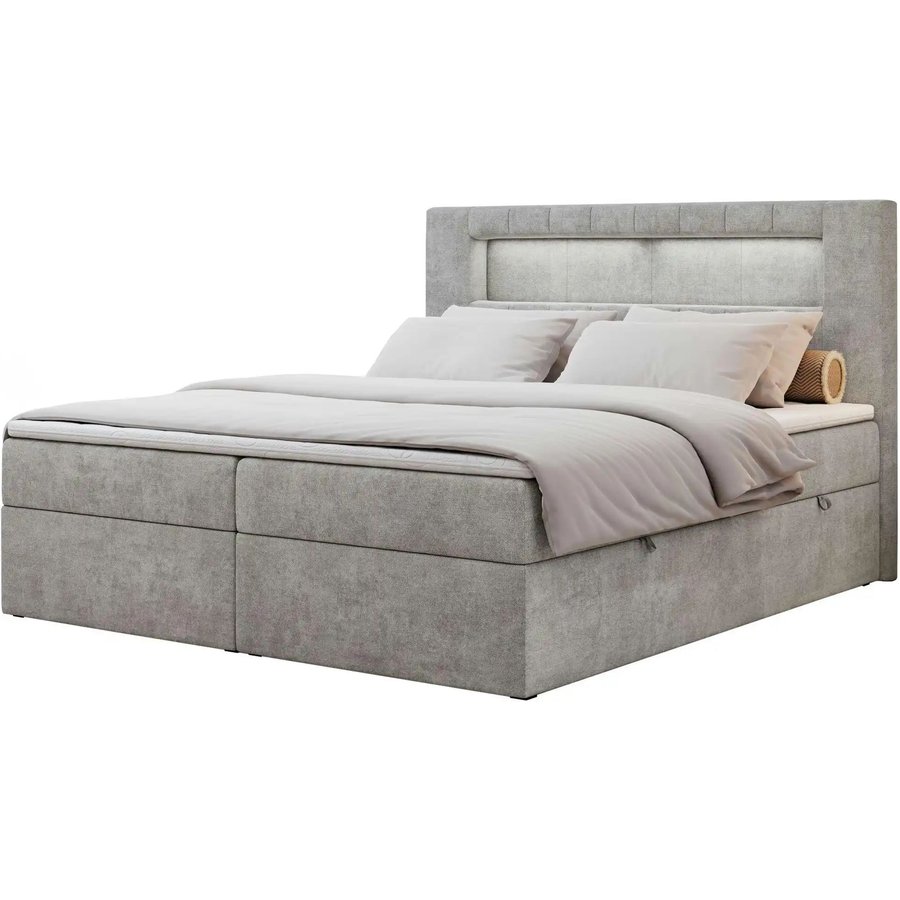 Boxbett mit Bettkasten Gold 5, grau