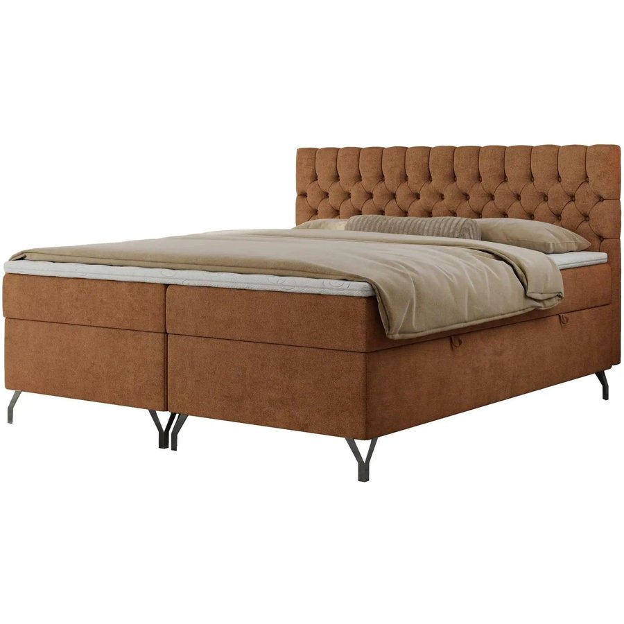 Boxbett mit Bettkasten Grimaldi, orange
