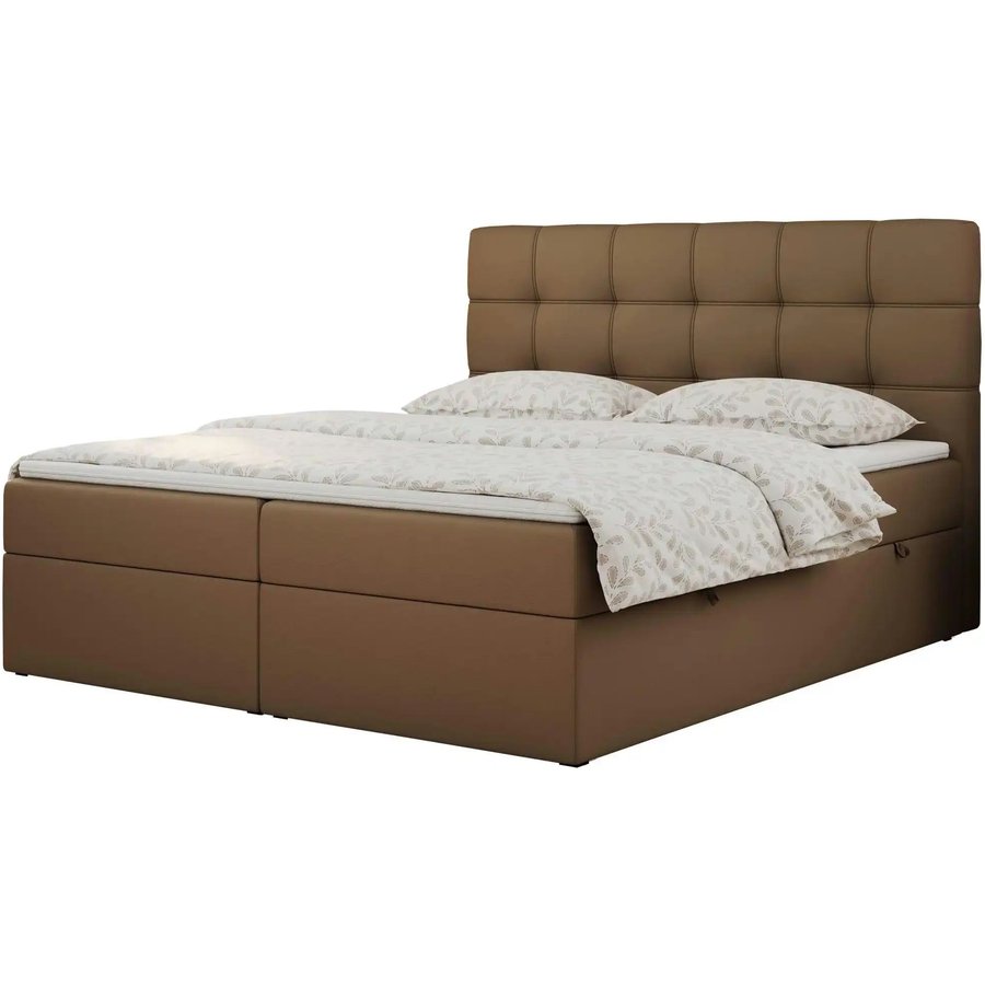 Boxbett mit Bettkasten Erni, braun