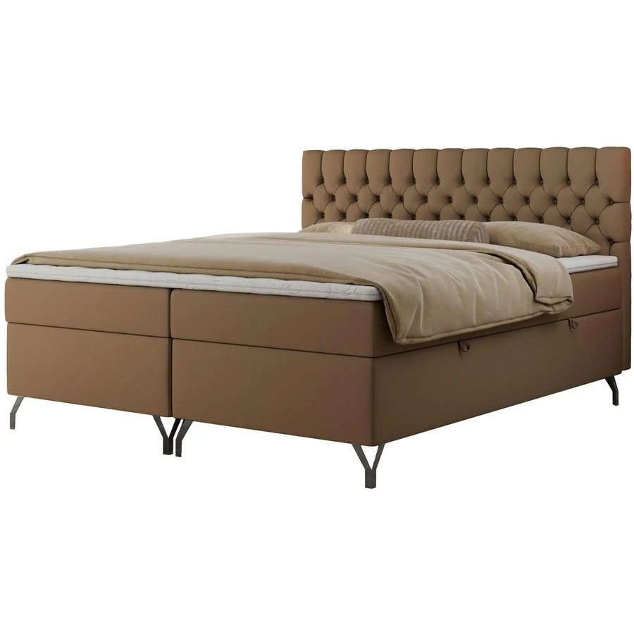 Boxbett mit Bettkasten Grimaldi, braun