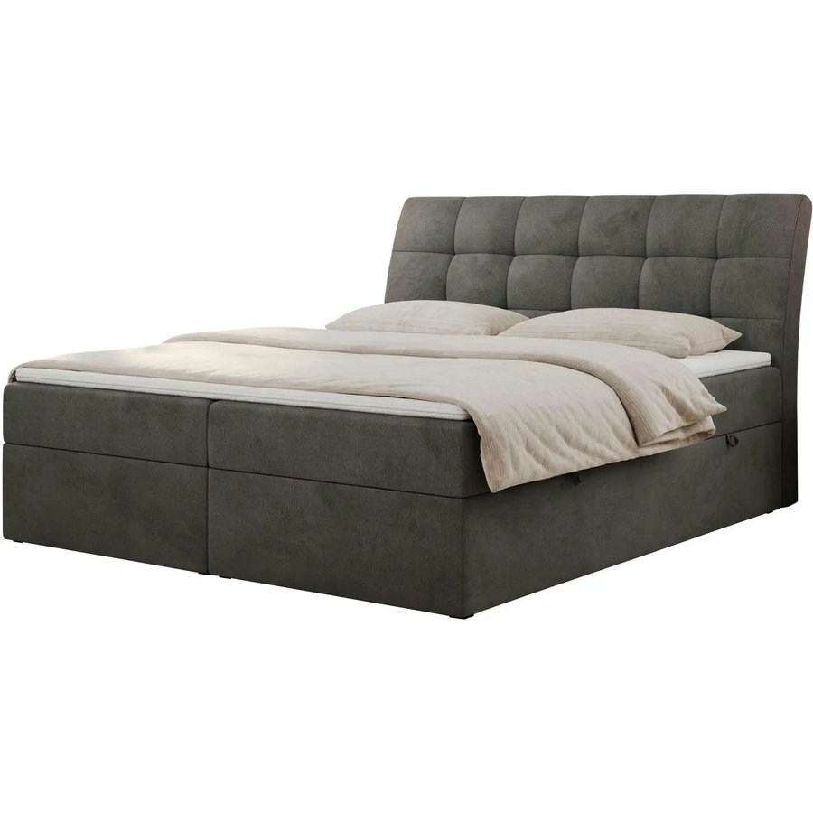 Boxbett mit Bettkasten Diegos, grau