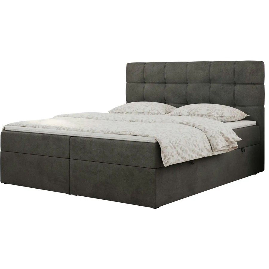 Boxbett mit Bettkasten Erni, grau