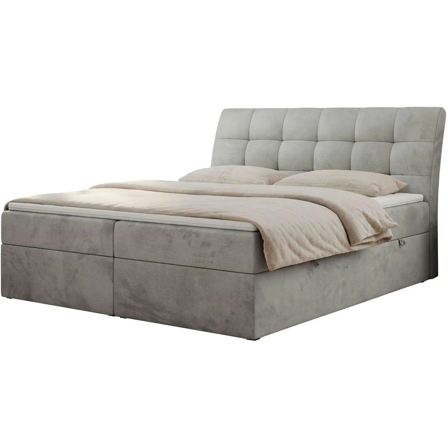 Boxbett mit Bettkasten Diegos, grau
