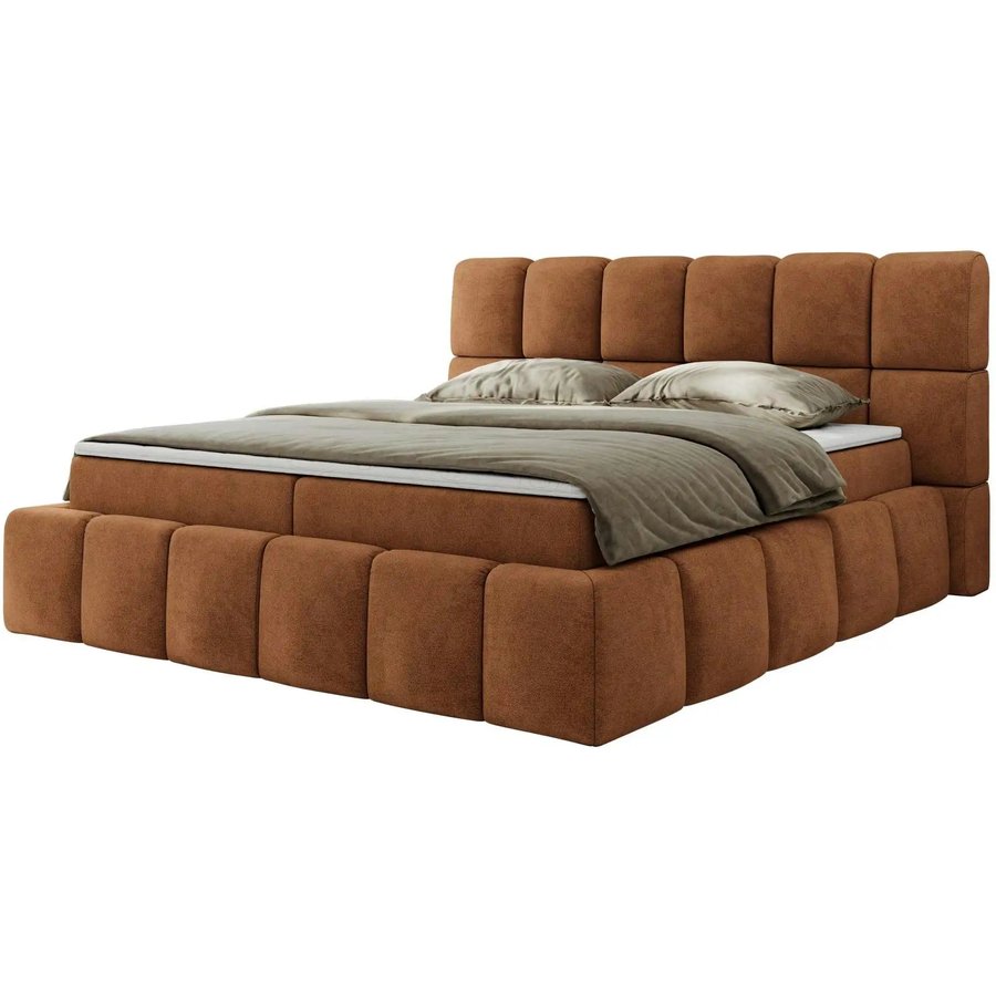 Boxbett mit Bettkasten Nira, orange