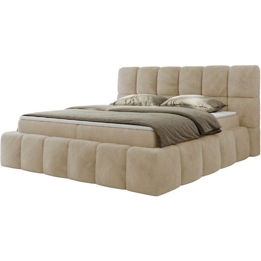 Boxbett mit Bettkasten Nira, creme