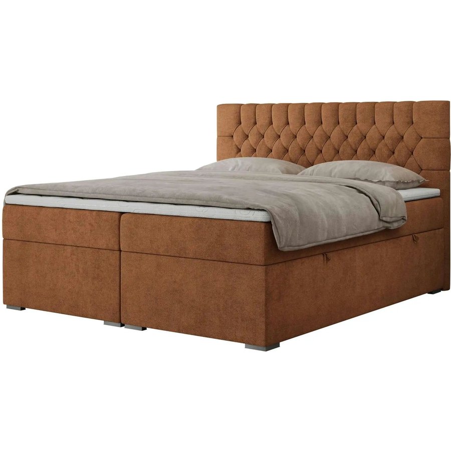 Boxbett mit Bettkasten Pera, orange