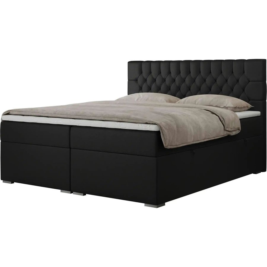 Boxbett mit Bettkasten Pera, schwarz
