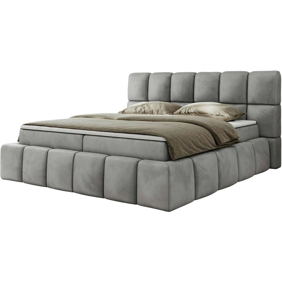 Boxbett mit Bettkasten Nira, grau