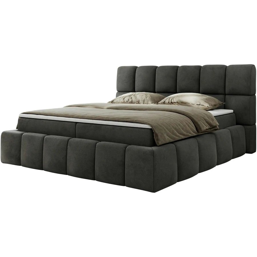 Boxbett mit Bettkasten Nira, grau