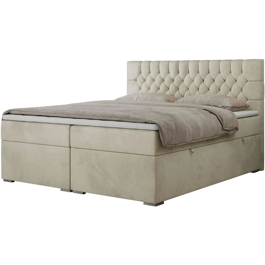 Boxbett mit Bettkasten Pera, beige