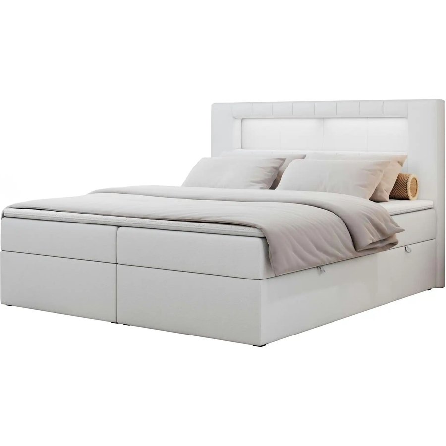 Boxbett mit Bettkasten Gold 5, weiß