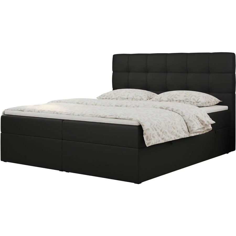Boxbett mit Bettkasten Erni, schwarz