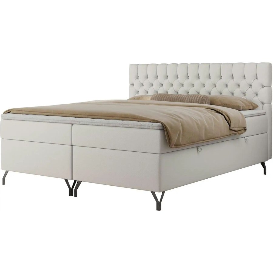 Boxbett mit Bettkasten Grimaldi, weiß
