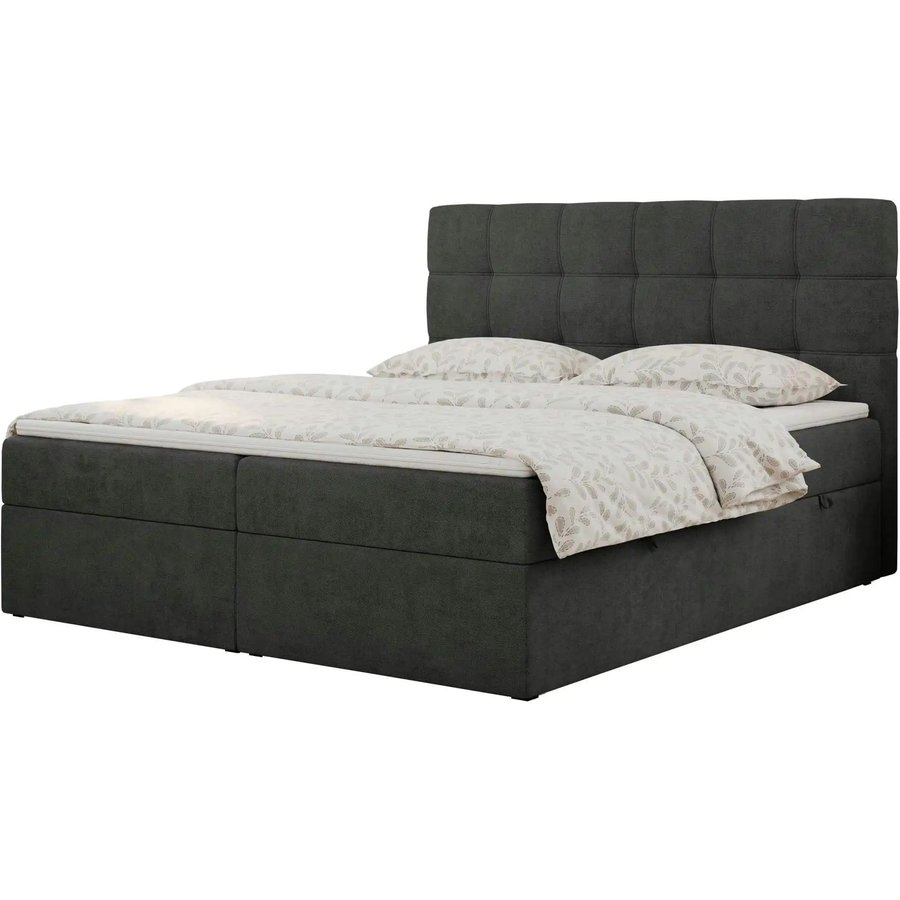 Boxbett mit Bettkasten Erni, grau
