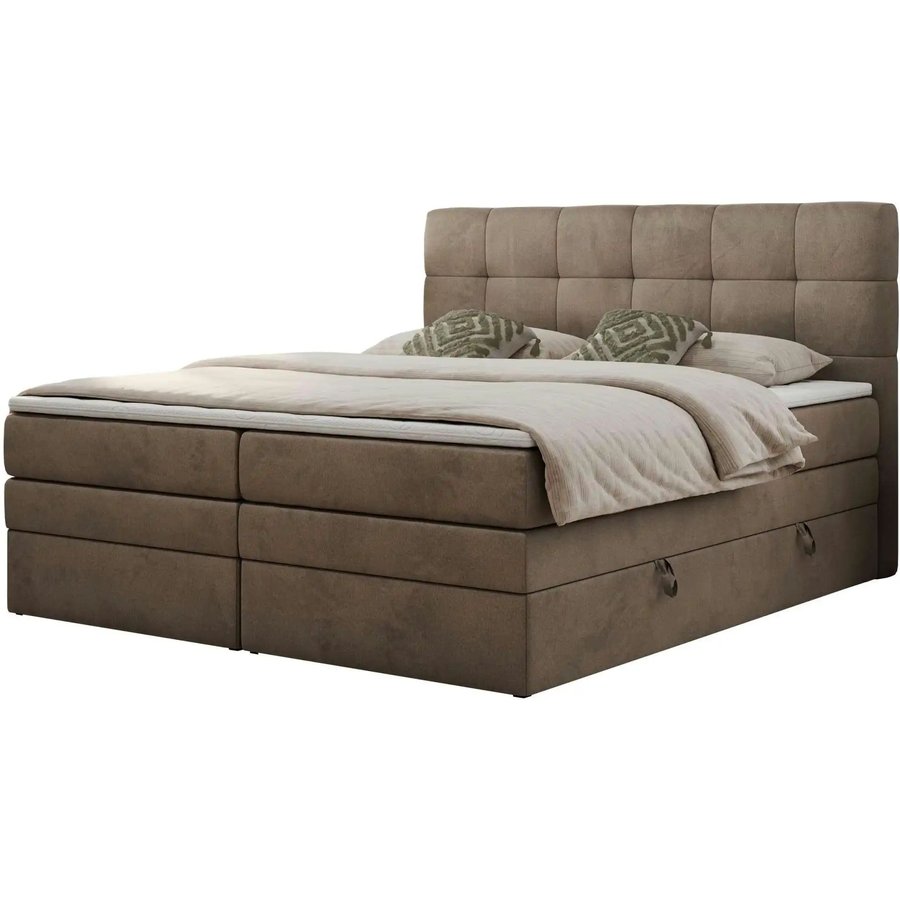 Boxspringbett mit Bettkasten Luka King, braun