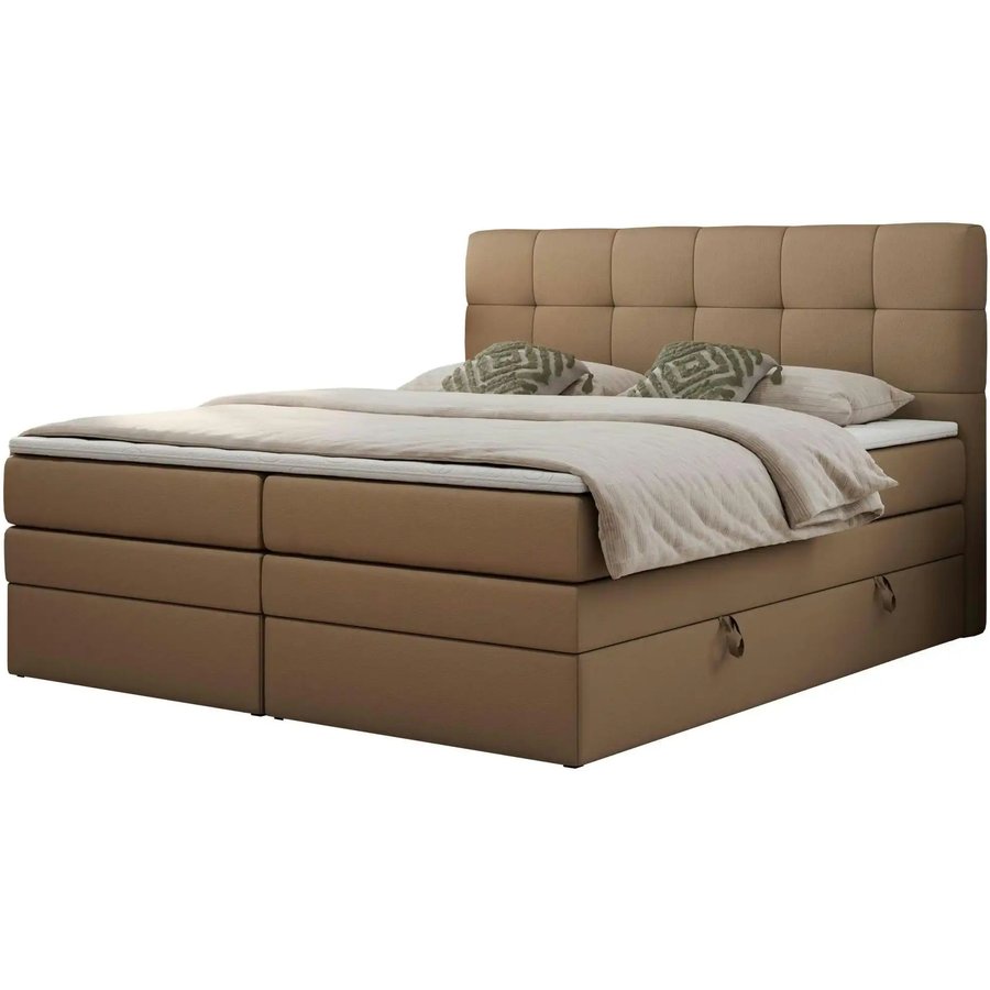 Boxspringbett mit Bettkasten Luka King, braun