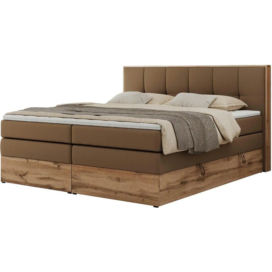 Boxspringbett mit Bettkasten Albero 1 King, braun