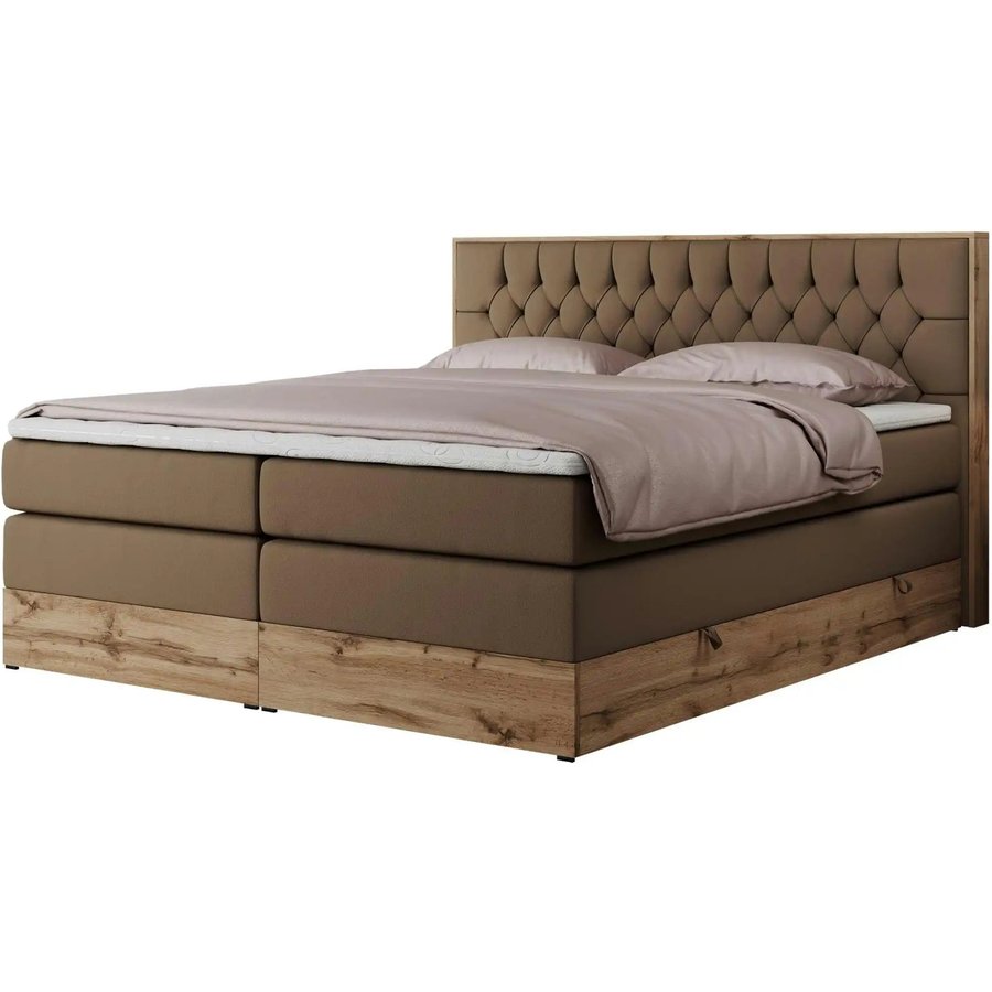 Boxspringbett mit Bettkasten Amore King, braun