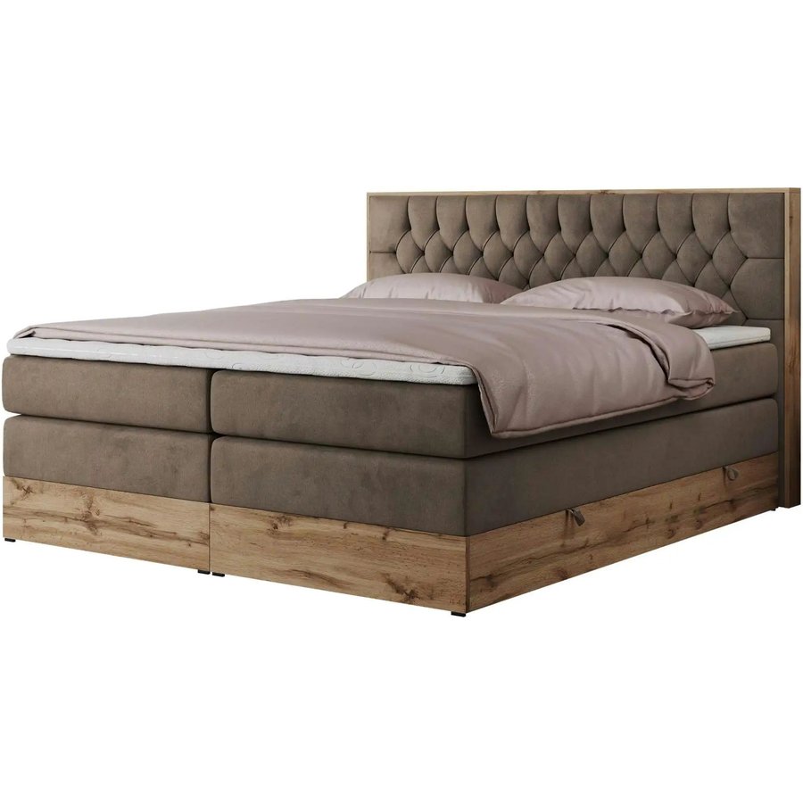 Boxspringbett mit Bettkasten Amore King, braun
