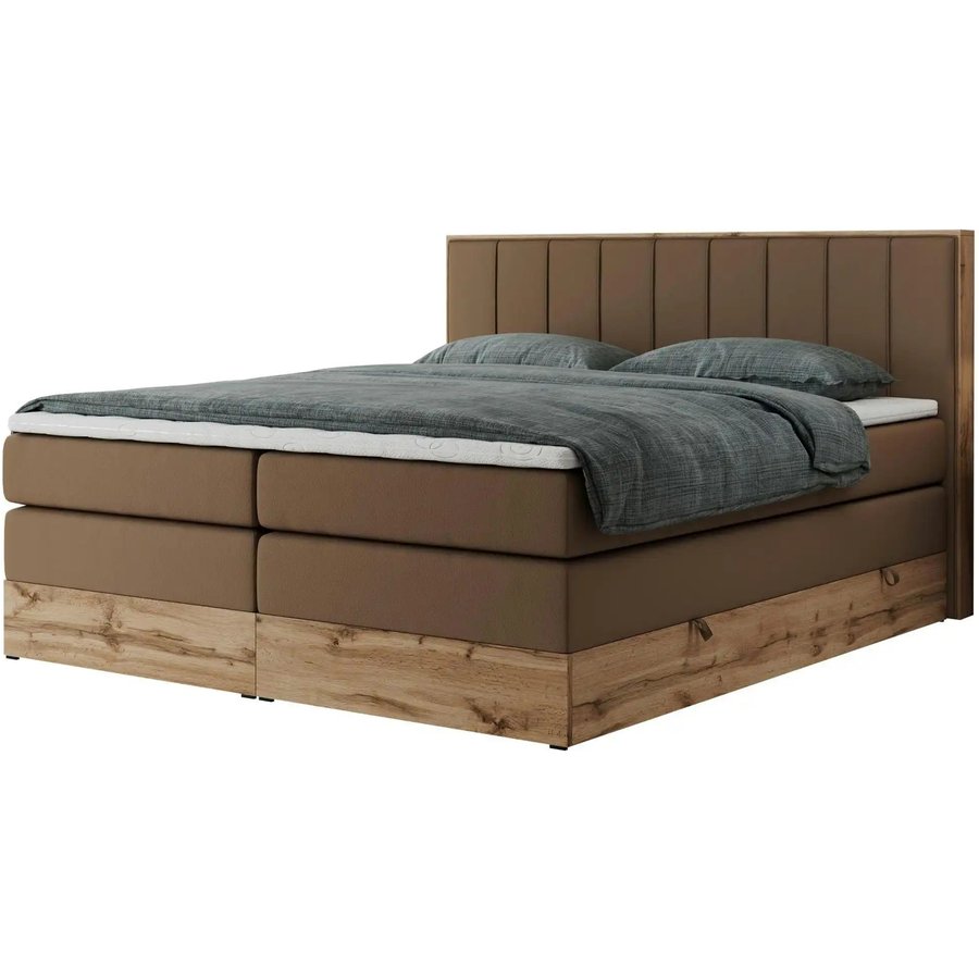Boxspringbett mit Bettkasten Bellissimo King, braun