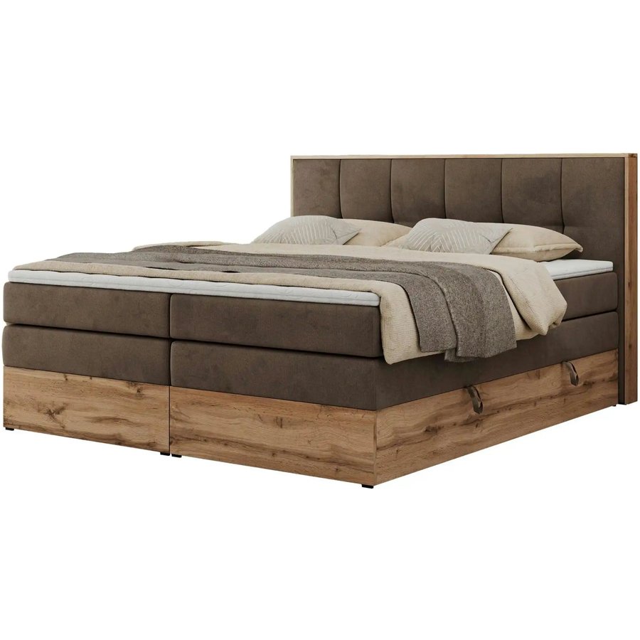 Boxspringbett mit Bettkasten Albero 1 King, braun