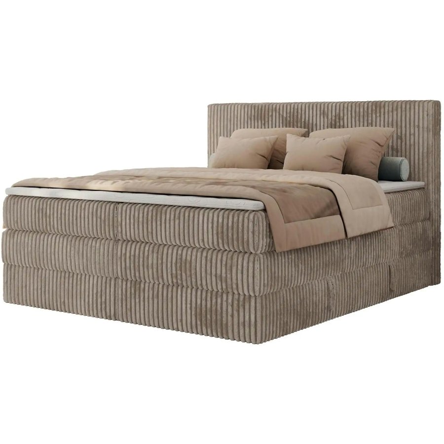 Boxspringbett mit Bettkasten Tiliano King, braun